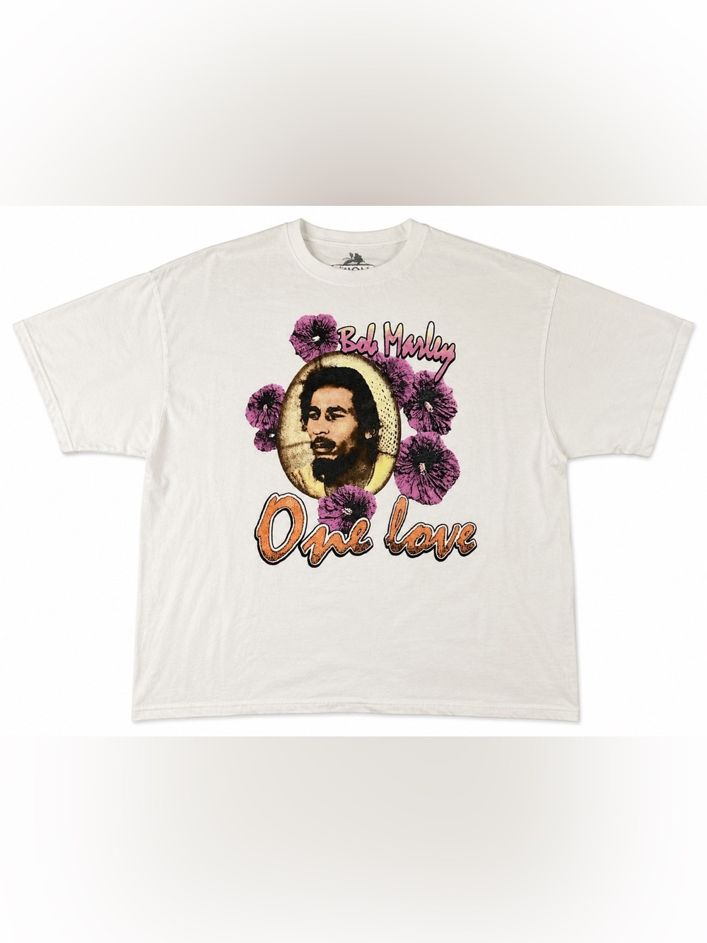 Bob Marley One Love Graphic Tee 2XL White Reggae Music Band Shirt Oversized